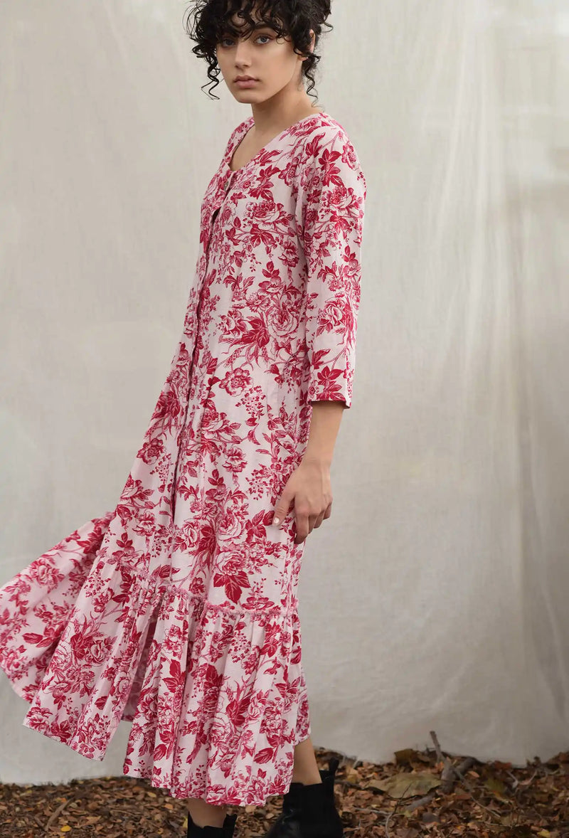 Mid Town Dress in Rayon Linen