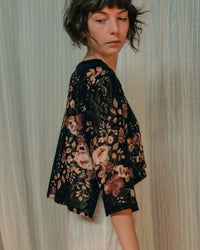 Cover Tee in Floral Cotton Lace