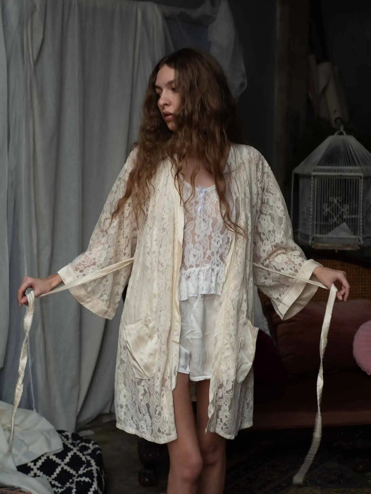 Lace Kimono Robe