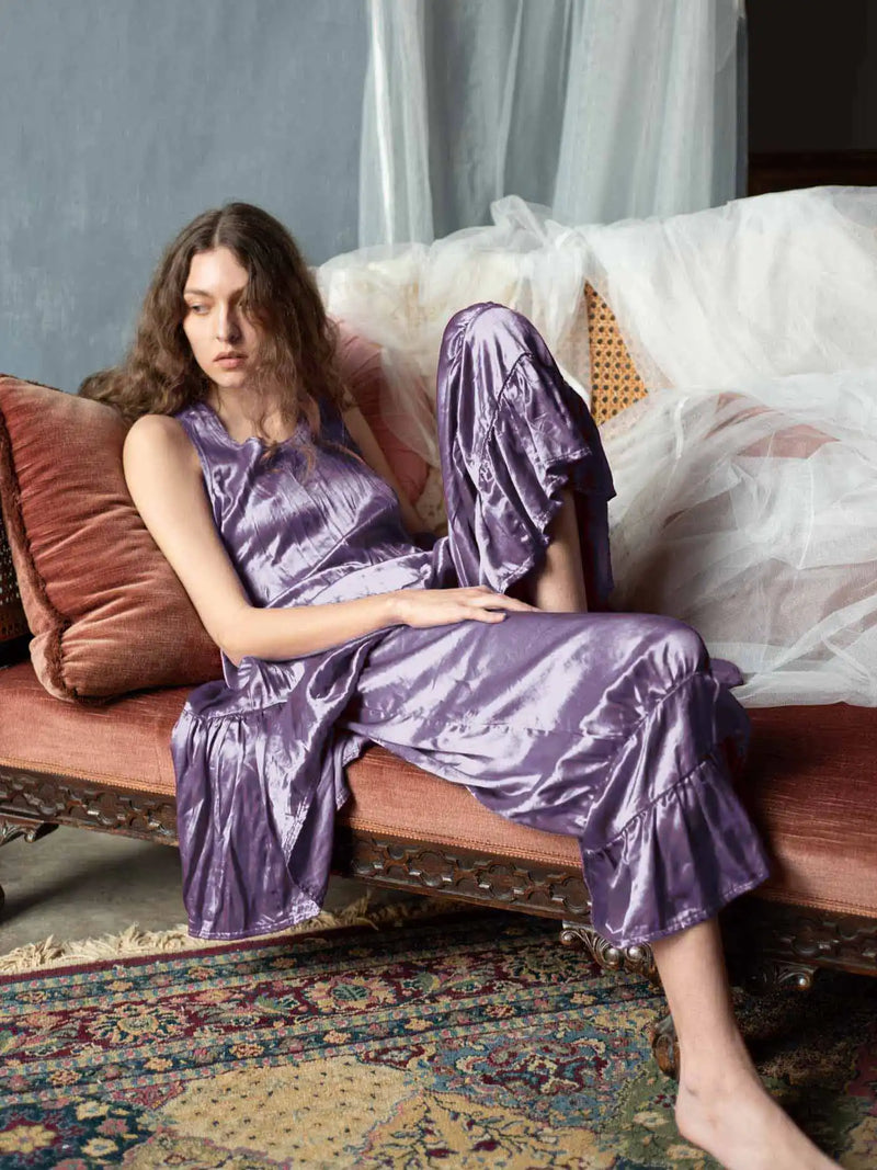 Janis Bloomer in Rayon Satin Crop Style