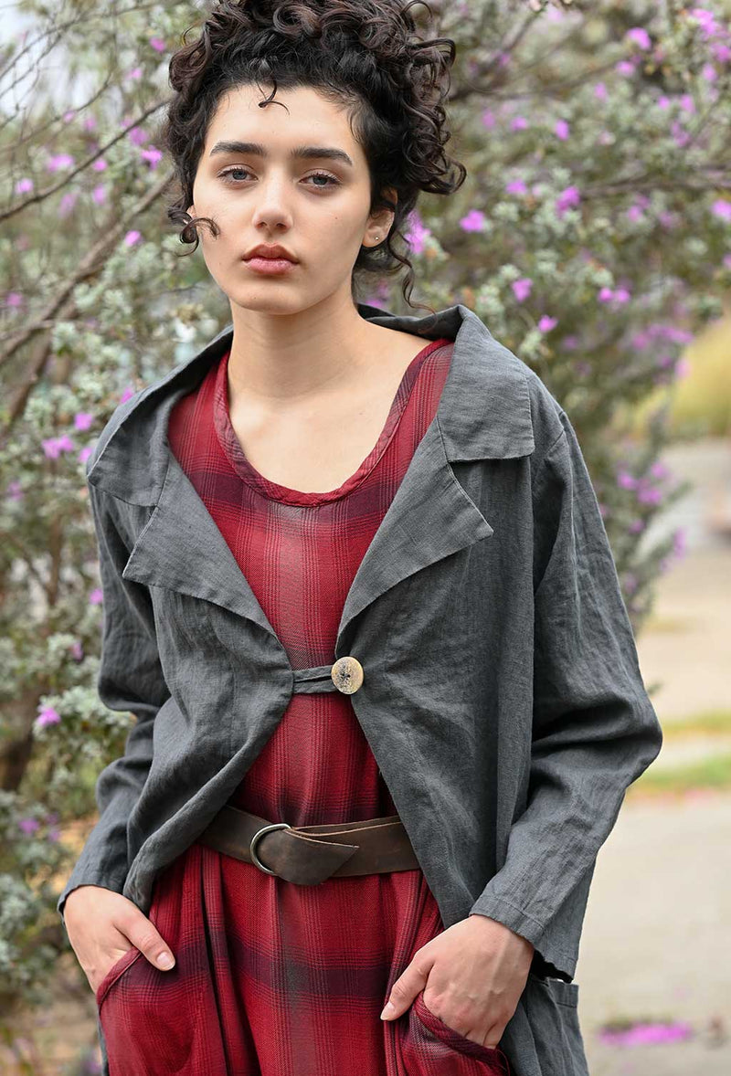 Minimal Linen Coat Jenny Duster in Linen