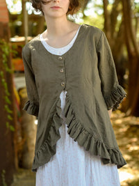 April Jacket in Linen - Heart's Desire Clothing