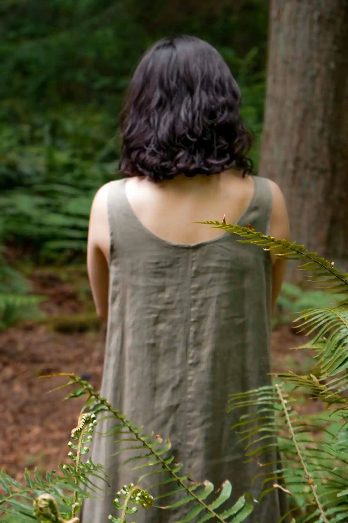 Tessa Slip Dress in Linen, USA