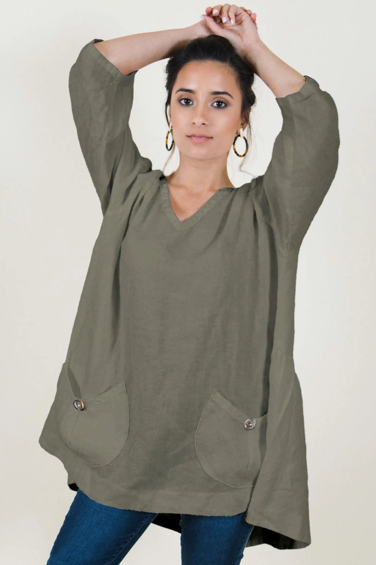 Meggin Top in Linen, USA