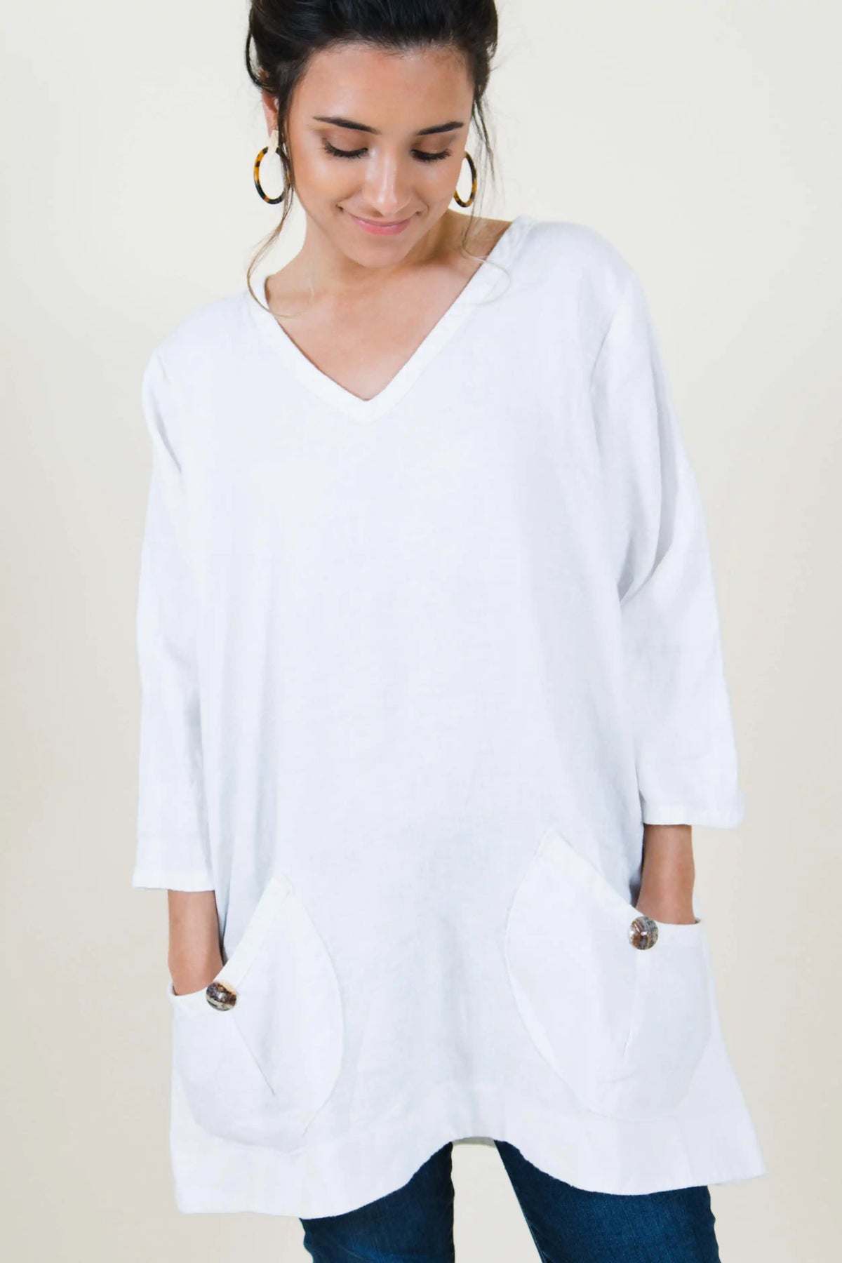 Meggin Top in Linen, USA
