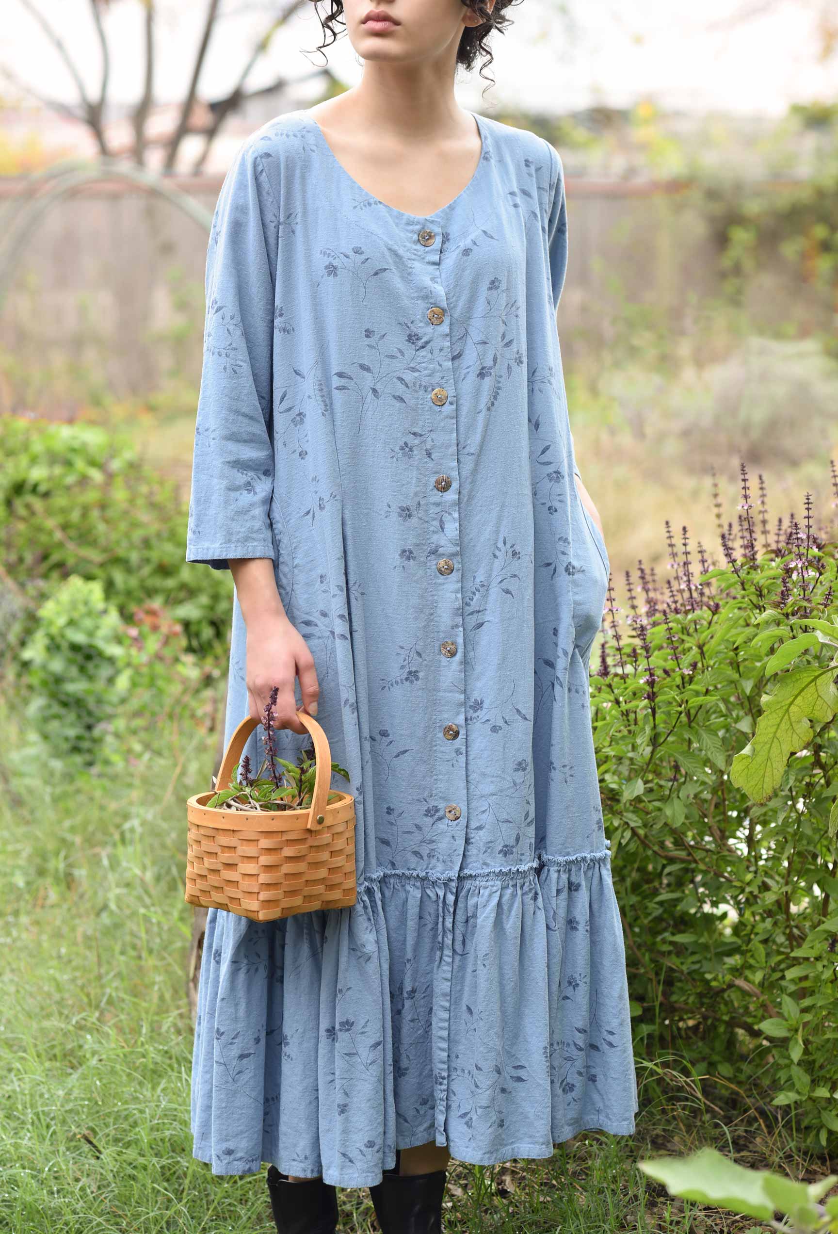 linen rayon dress SAVANNAH DRESS