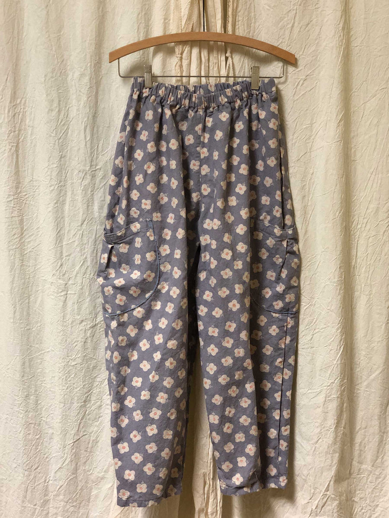 Cargo Capri Cotton Flax Print