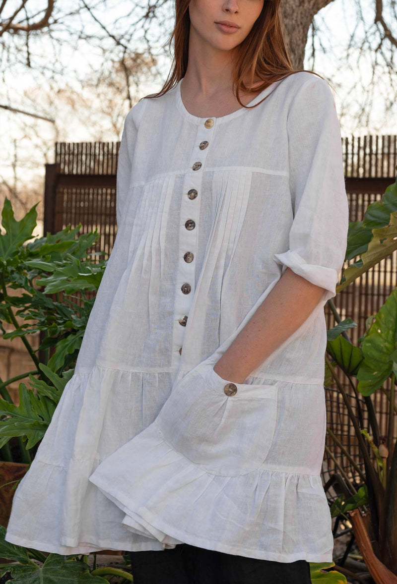 Tuck Top Linen By Grace