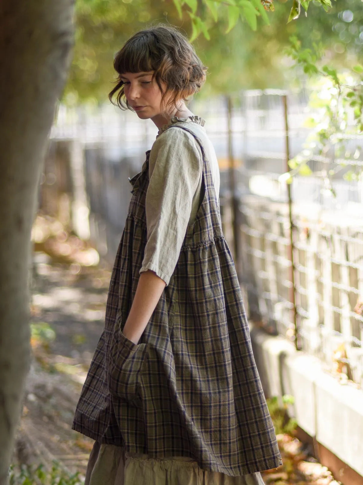 Boho Lagenlook Arminda Pinafore in Rustic Cotton, USA – Heart's Boho Lagenlook Arminda Pinafore in Rustic Cotton, USA – Heart's