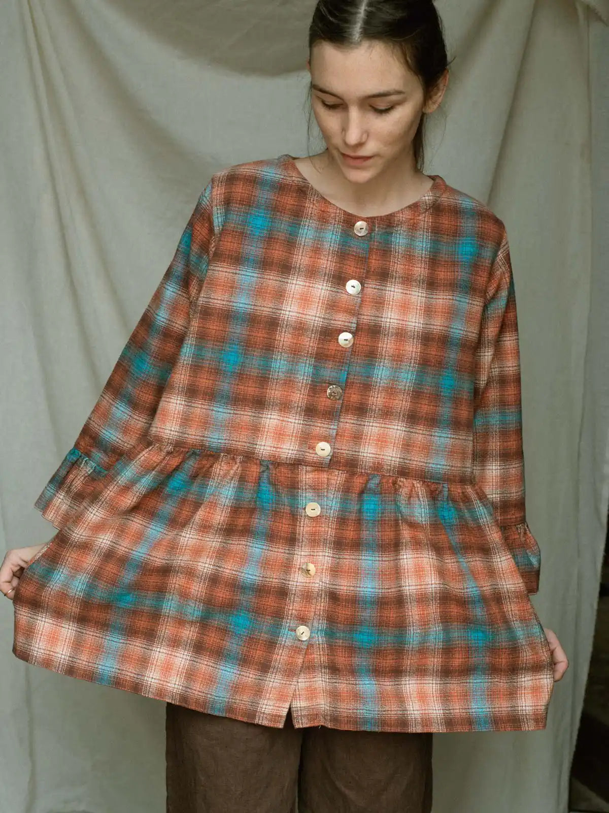 Graciela Top in Flannel