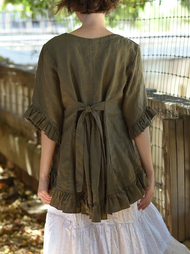 April Jacket in Linen - Heart's Desire Clothing