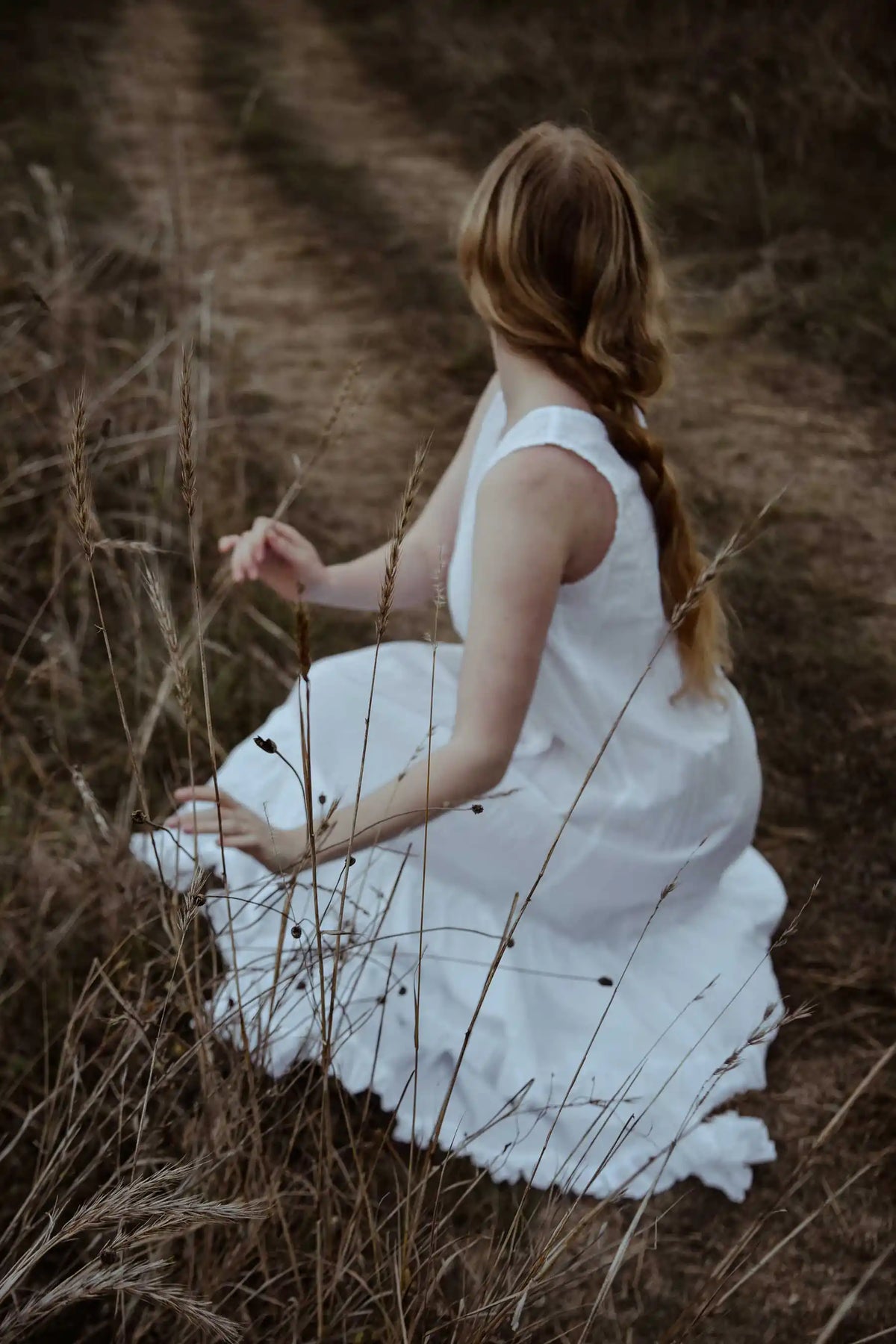 linen cottage core dress Suzanne Slip in Linen
