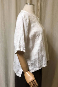 Elsa V Neck Linen Top