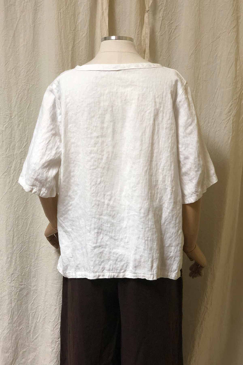 Elsa V Neck Linen Top