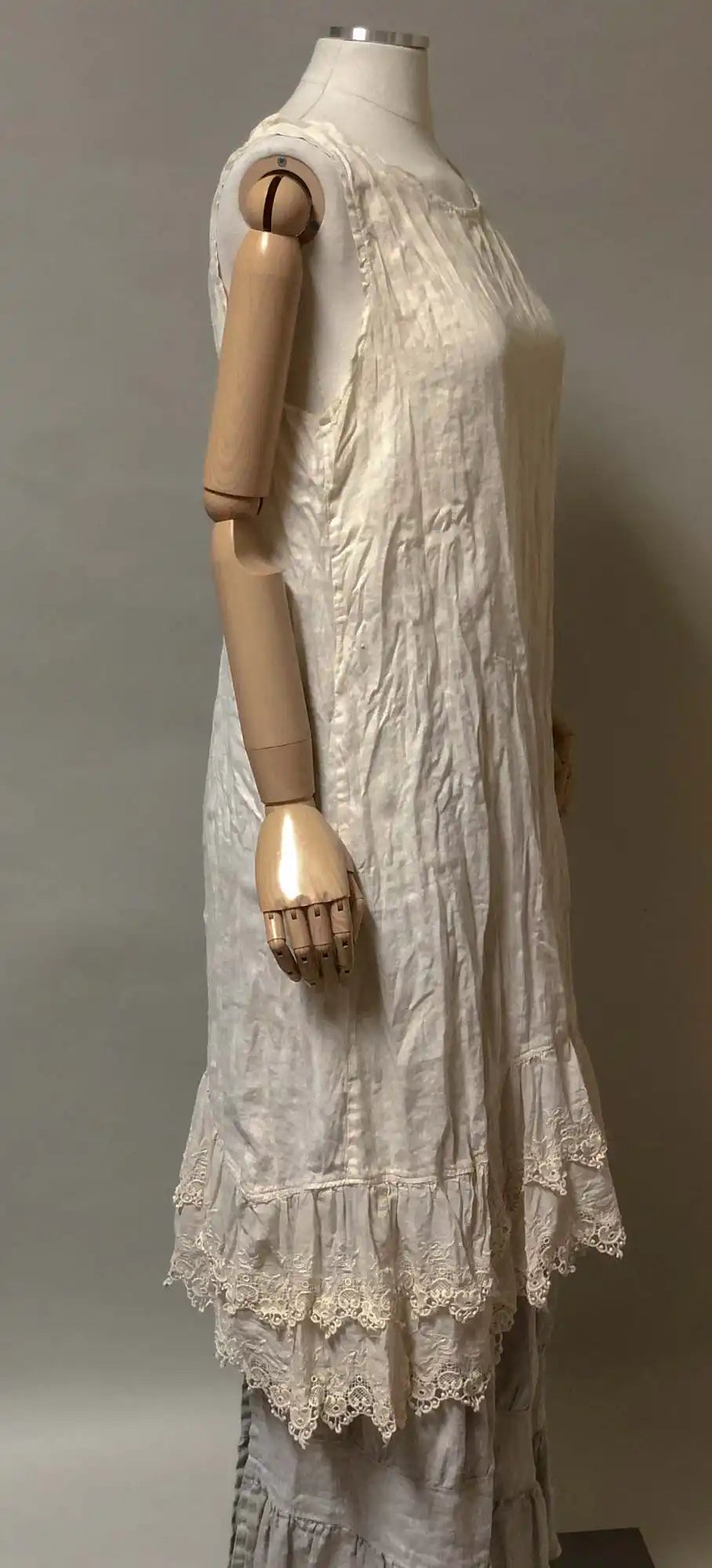 Iris Slip Double Lace, Hankie Linen