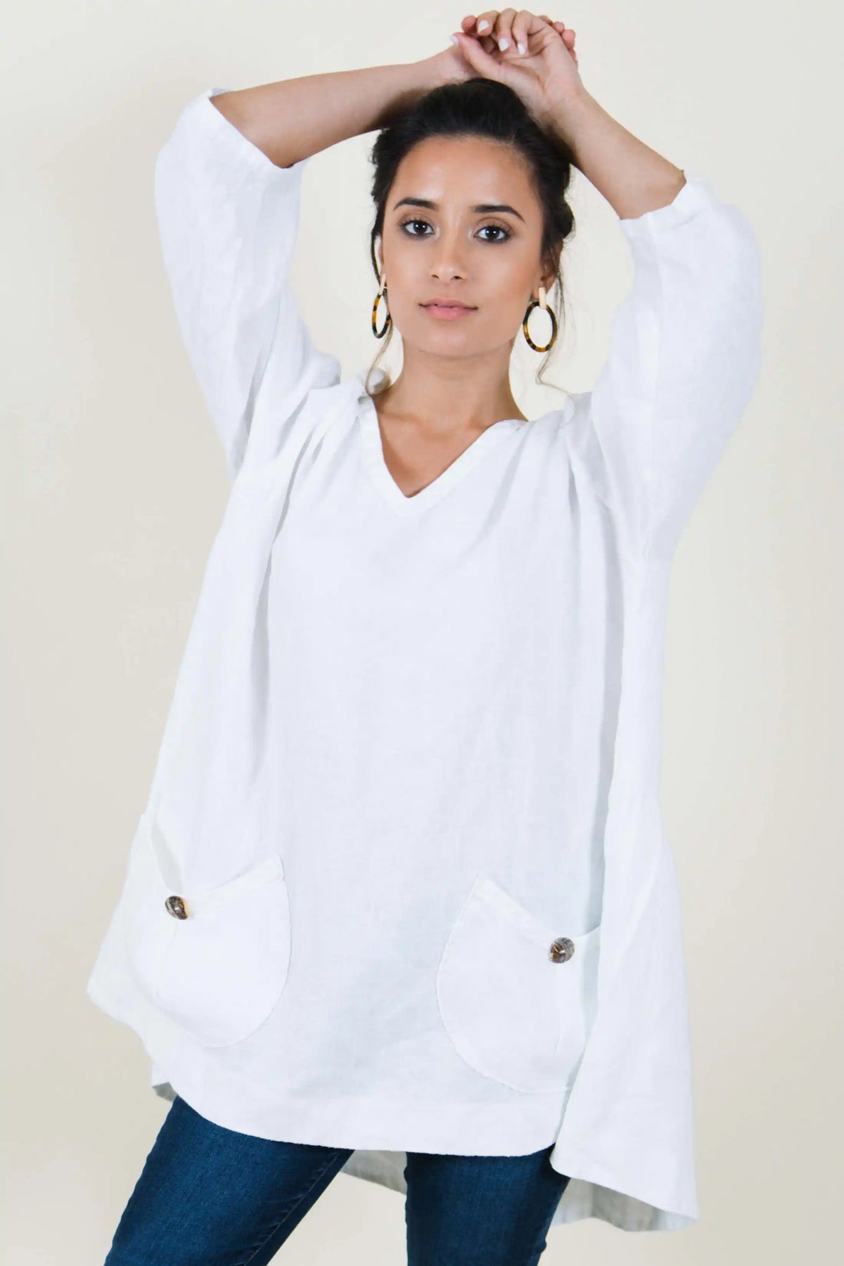 Meggin Top in Linen, USA