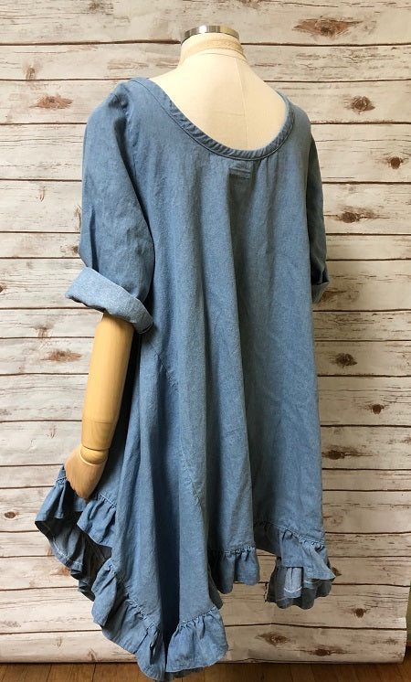 Flutter Top Light Denim, USA