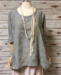 Crop Simple Tee in Linen, USA