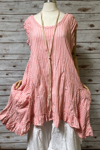 Flutter Top Rustic Woven Cotton, USA