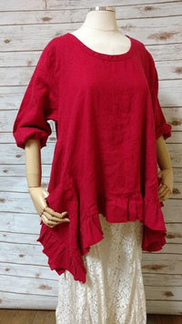 Butterfly Top Long, Linen