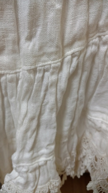 Linen Slip Dress with Lace Trim - Tessa Slip Lace Trim Window Pane ...