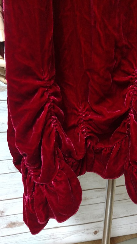 Petal Slip Dress Short in Velvet