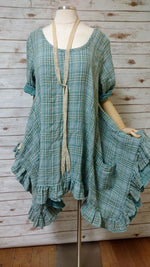 Flutter Top in Cotton Plaid, USA