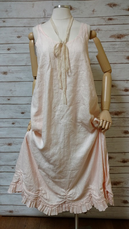 Shabby Chic Lace Dress - Nicole Slip Linen Slip with Lace Trim – Heart's  Desire Clothing