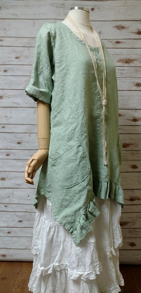 Sabrina Top in Linen, USA