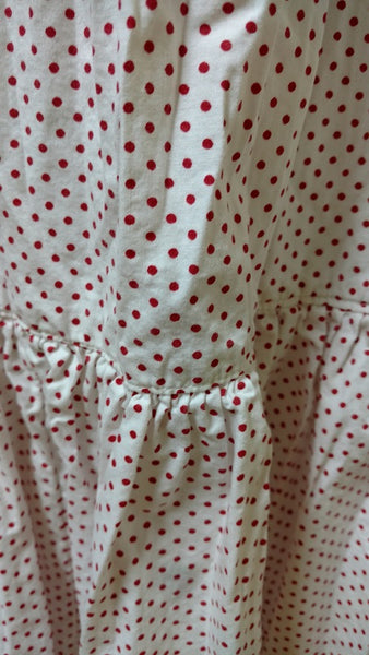 Lagenlook style: Suzanne Petticoat Red Cotton Dot – Heart's Desire Clothing