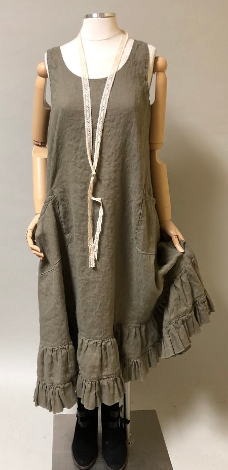 Linen Slip Dress - Tessa Pocket Slip Dress, USA – Heart's Desire Clothing