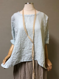 Crop Simple Tee in Linen, USA