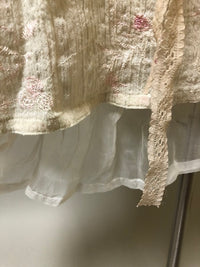 Nicole Slip Cotton Bamboo with Silk Organdy Ruffle