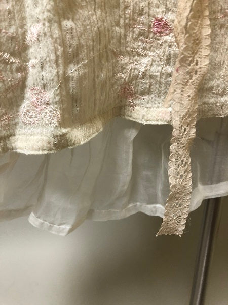 Nicole Slip Cotton Bamboo with Silk Organdy Ruffle