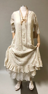 Fairy Slip Cotton with Silk Organdy Ruffle