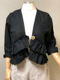 Ruffle Jacket in Linen, USA