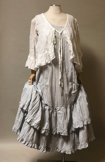 Suzanne Petticoat Silver Seersucker, USA – Heart's Desire Clothing