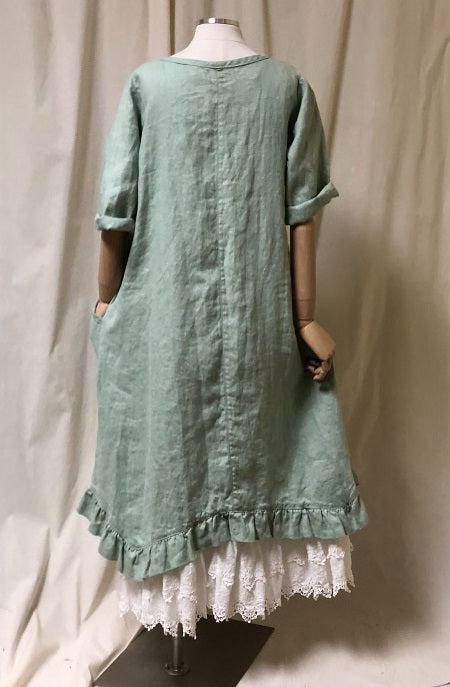 Giselle Dress, Linen Jardin Green / XL Giselle Dress, Linen Jardin Green / XL