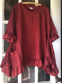 Butterfly Top Long, Linen