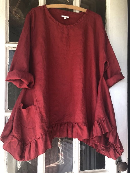 Butterfly Top Long, Linen