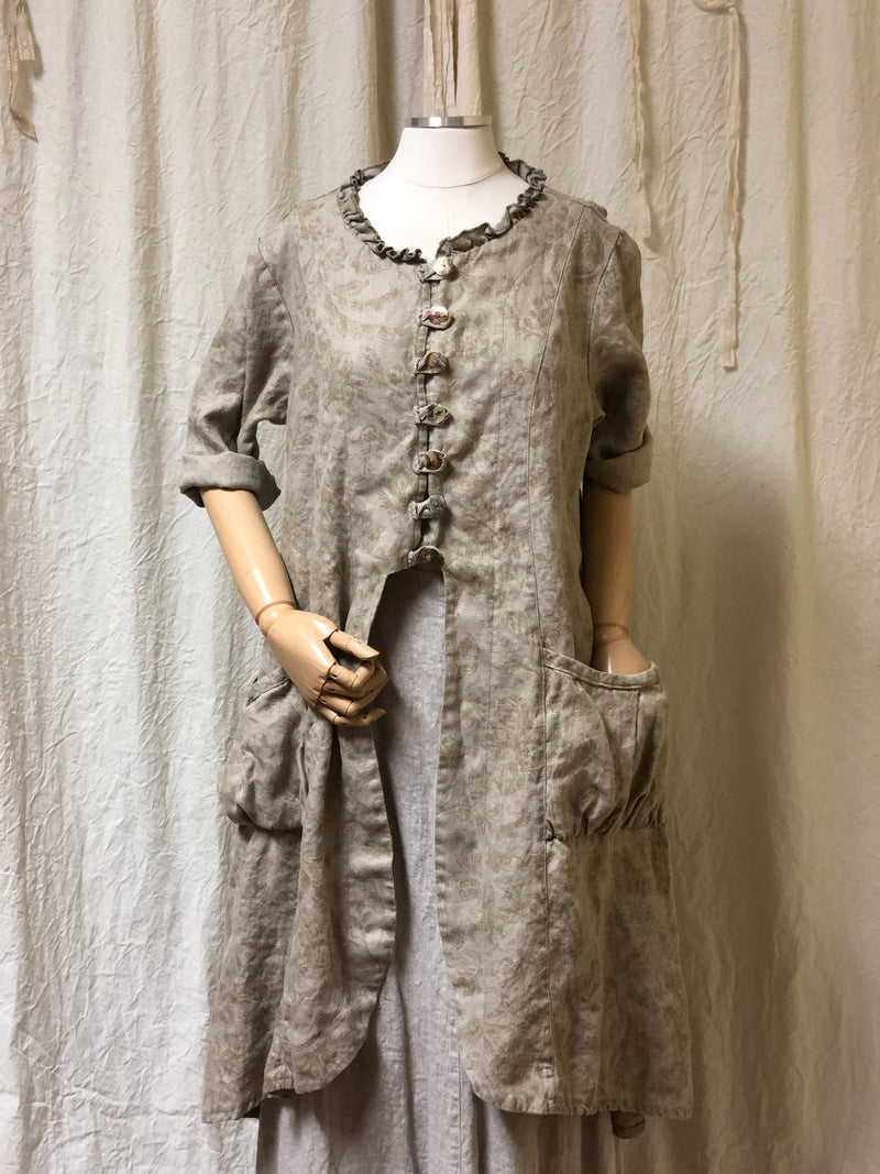 Kate Duster in Printed Linen