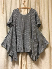 Flutter Top Ikat Woven Cotton