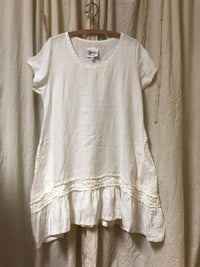 Nicole Top Linen Cap Sleeve