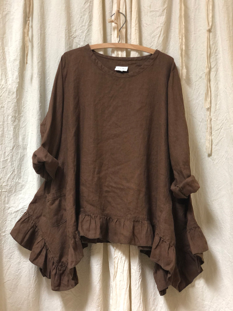 Butterfly Top Long, Linen