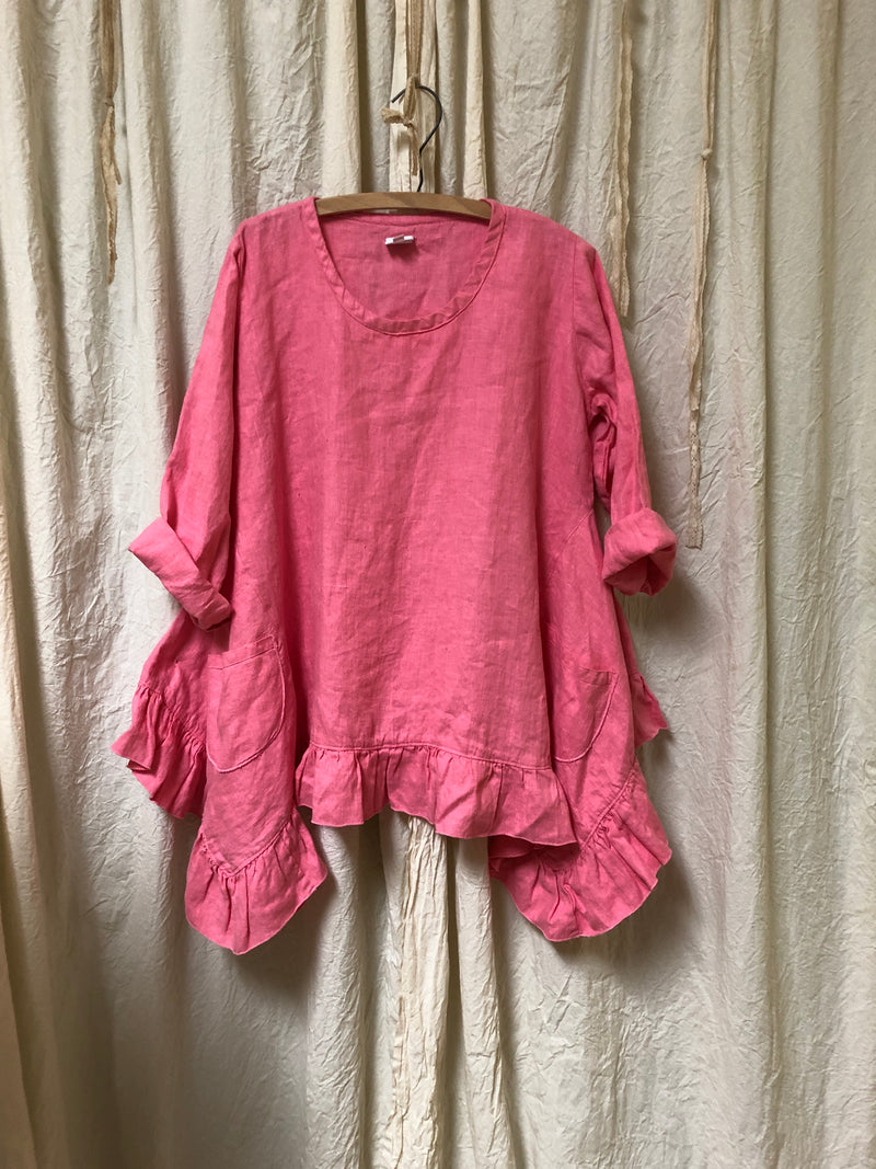 Butterfly Top Long, Linen