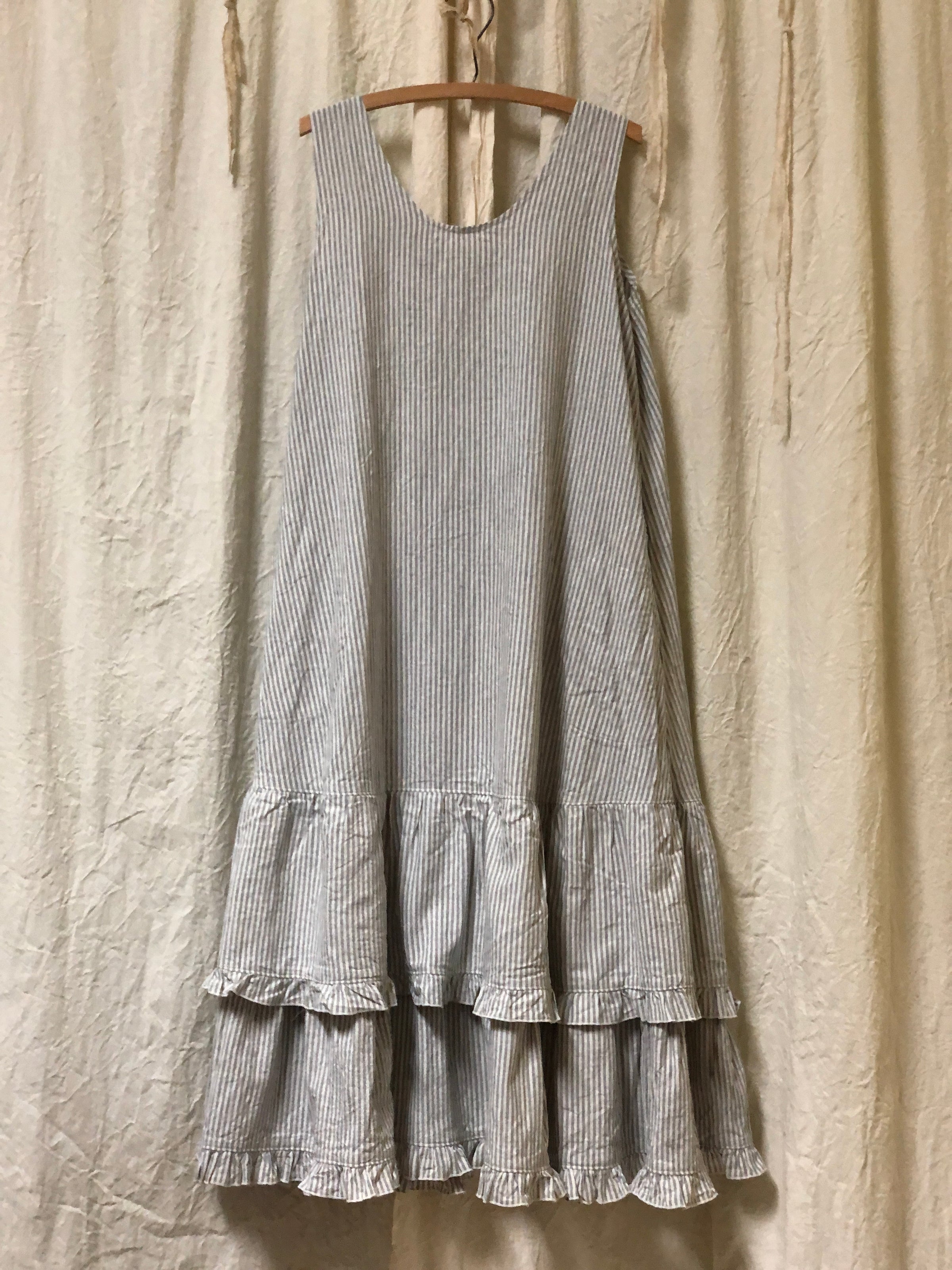 Cottage Core Linen Slip Dress with Ruffles - Suzanne Slip by Heart's Desire Clothing Cottage Core Linen Slip Dress with Ruffles - Suzanne Slip by Heart's Desire Clothing