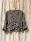 Ruffle Jacket in Linen, USA