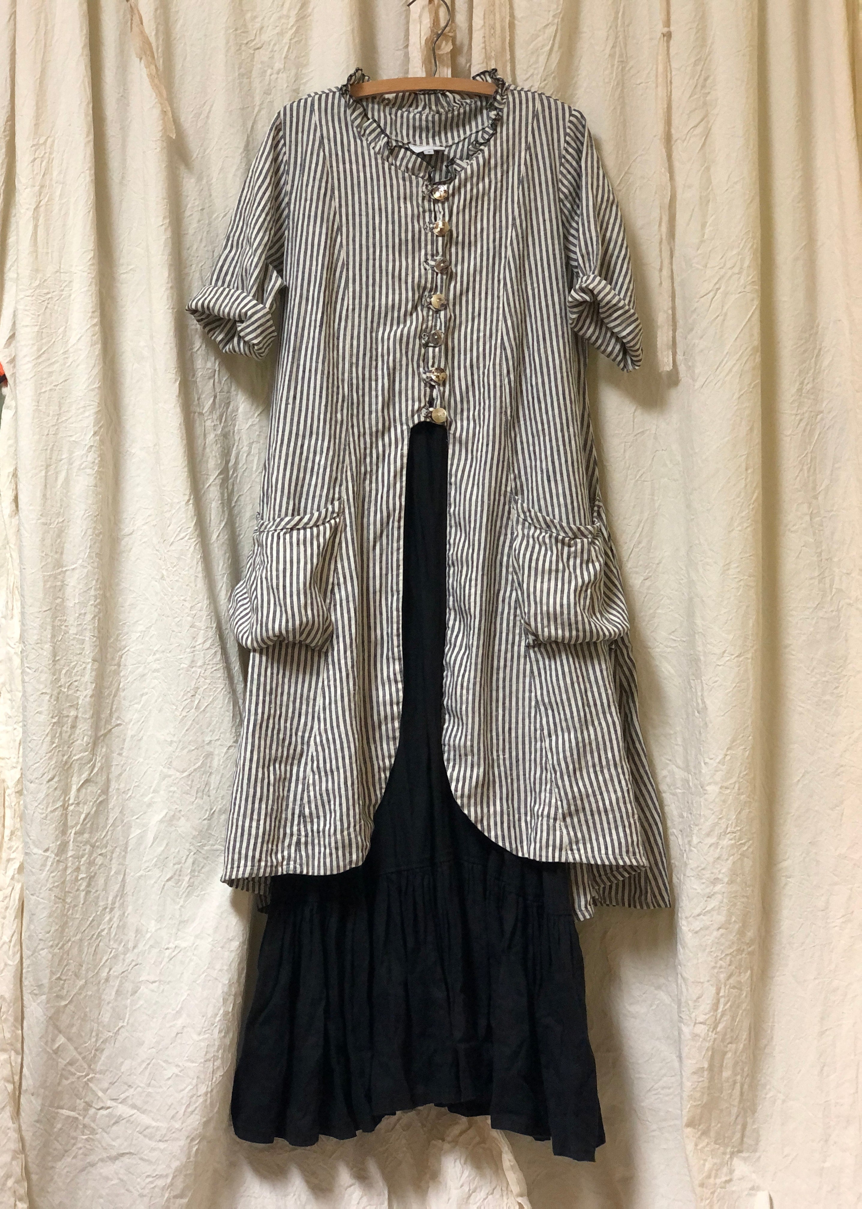 Long Linen Duster Coat - Kate Duster in Linen, USA – Heart's