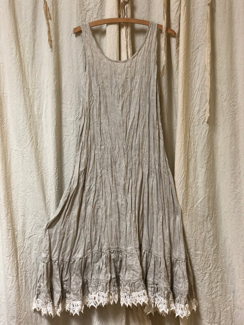 Tessa Slip Linen with Lace Trim