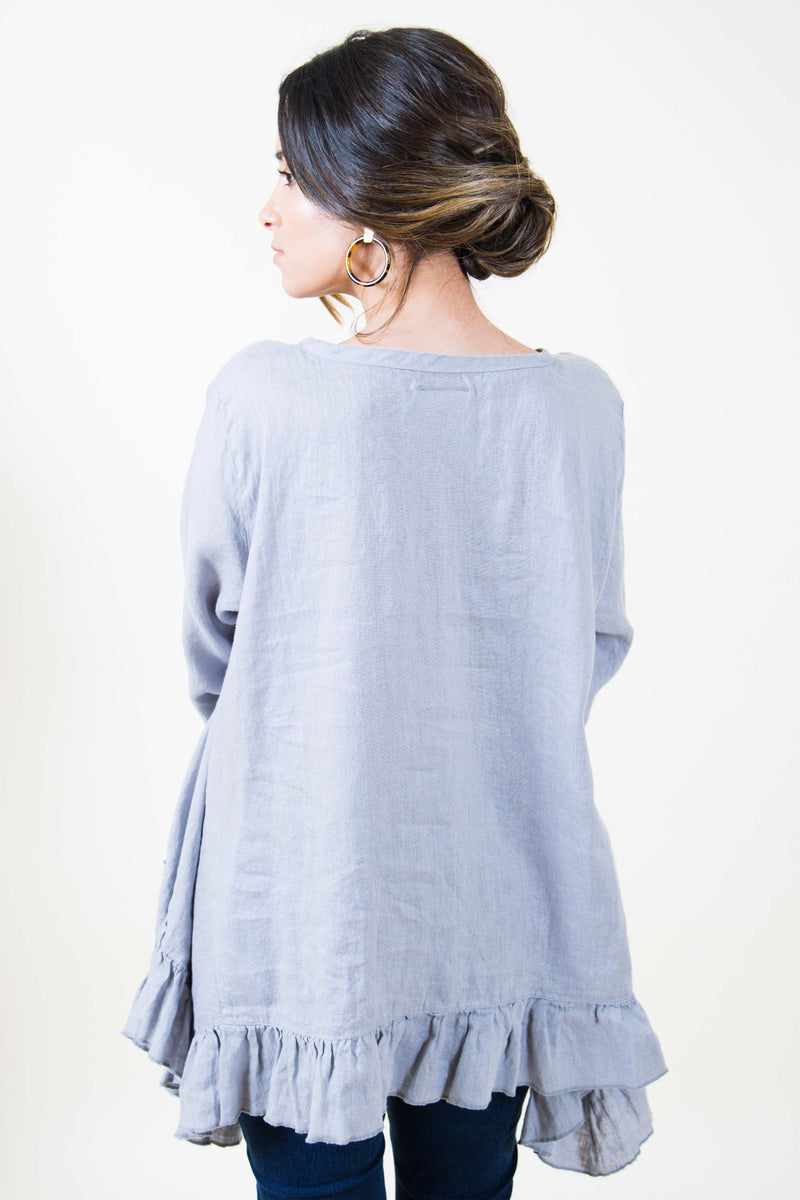 Butterfly Top Long, Linen
